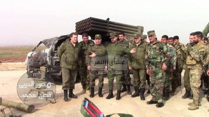 Pháo phản lực Grad thu giữ từ lực lượng khủng bố IS trên chiến trường Hama. Ảnh minh họa quân đội Syria