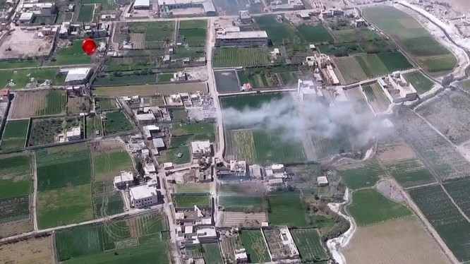 Toàn cảnh chiến trường Ayn Tarma từ drone - ảnh minh họa video