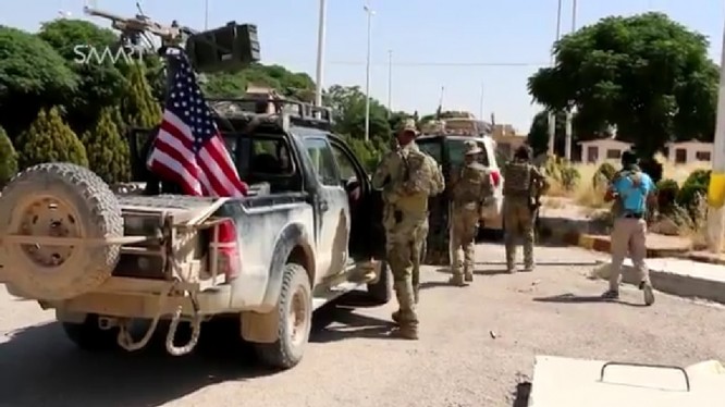 Lính Mỹ ở miền bắc Syria, gần thành phố Manbij