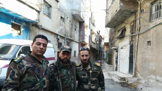 Binh sĩ lực lượng quân tình nguyện Liwaa Al-Quds ở Damascus. ảnh minh họa South Front