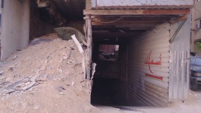 Bệnh viện hầm ngầm dã chiến cửa lực lượng Hồi giáo ở Đông Ghouta - ảnh minh họa video SANA