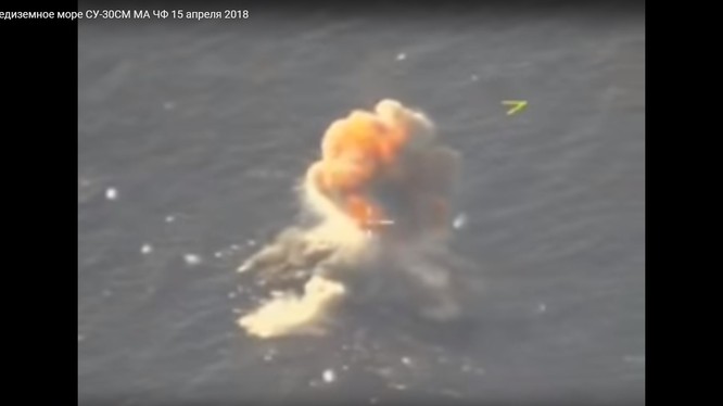 Không quân Nga hủy diệt khu trục hạm Syria - anh minh họa video bộ quốc phòng Nga
