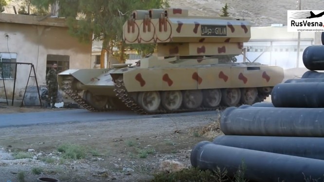Pháo phản lực Golan-300 quân đội Syria. anh minh họa video