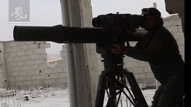 Lực lượng Hồi giáo cực đoan sử dụng tên lửa chống tăng TOW. Ảnh minh họa Masdar News