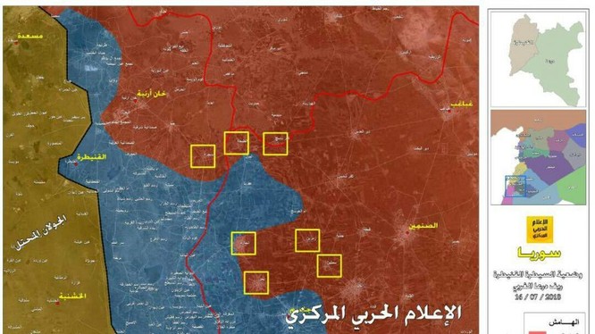 Lực lượng Tiger giải phóng tam giác tử thần trên chiến trường Daraa. Ảnh Hezbollah