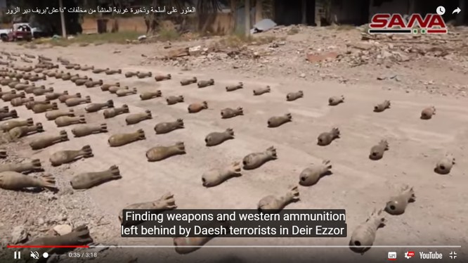 Vũ khí trang bị của IS bị quân đội Syria thu giữ ở Deir Ezzor