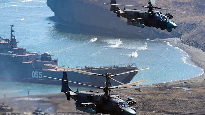 Hải quân Nga diễn tập chiến đấu. Ảnh minh họa Rusvesna