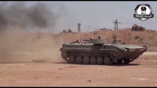 Đặc nhiệm Bộ nội vụ Syria biểu diễn kỹ năng chiến đấu. Ảnh minh họa video truyền thông quân đội Syria.