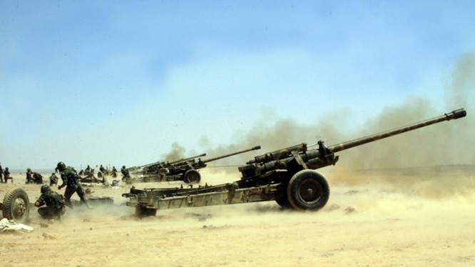 Lực lượng pháo binh - tên lửa quân đội Syria đánh phá ác liệt chiến tuyến của lực lượng Hồi giáo cực đoan. Ảnh minh họa: South Front.