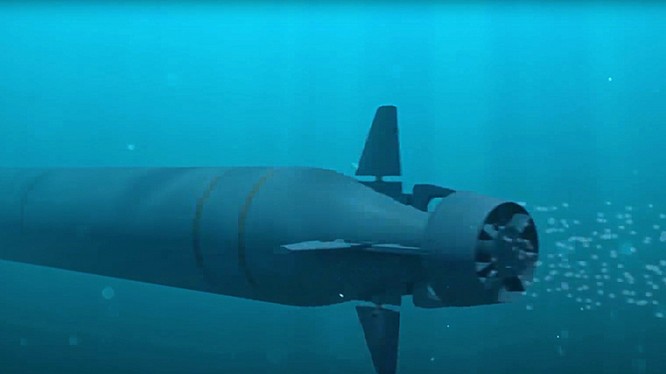 Ngư lôi hạt nhân UUV Poseidon. Ảnh minh họa: TASS.