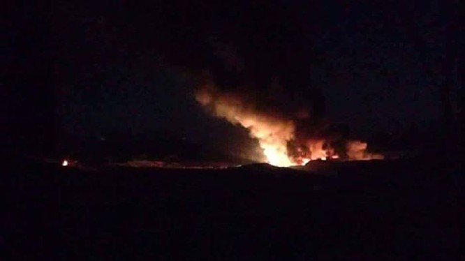 Không quân Israel không kích vào địa phận tỉnh Hama, Syria.