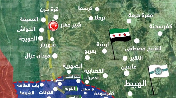 Chiến trường Hama, khu vực quân đội Syria tiến công tính đến ngày 13.05.2019 theo South Front