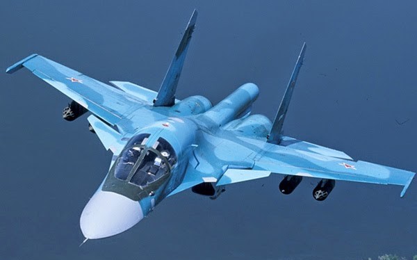 Máy bay ném bom chiến trường Su-34 Vịt con Nga tại Syria. Ảnh minh họa South Front