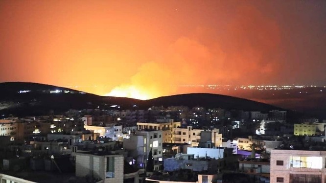 Không quân Israel không kích thị trấn Masyaf, Hama. Ảnh South Front