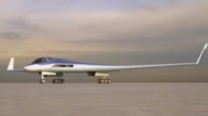 Bản thiết kế máy bay ném bom tàng hình PAK-DA Nga. Ảnh: Daily Express.