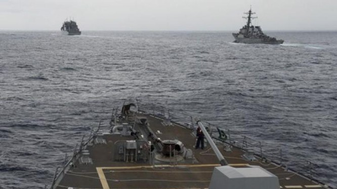Tàu khu trục USS Decatur Hải quân Mỹ vừa tiến hành tuần tra Biển Đông. Ảnh: Fox News