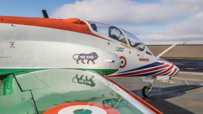 Máy bay huấn luyện cao cấp Hawk do Anh và Ấn Độ hợp tác nghiên cứu phát triển. Ảnh: Sina