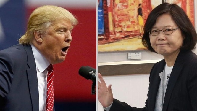 Tổng thống Mỹ Donald Trump và nhà lãnh đạo Đài Loan Thái Anh Văn. Ảnh: China.hket.com