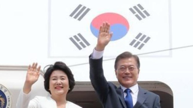 Từ ngày 28/6 đến ngày 2/7, Tổng thống Hàn Quốc tiến hành thăm chính thức Mỹ. Ảnh: QQ