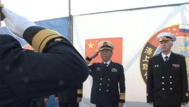 Hải quân Trung Quốc và Nga tiến hành cuộc tập trận chung "Liên hợp trên biển-2017". Ảnh: Ifeng.