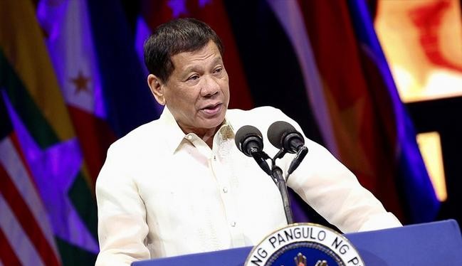 Tổng thống Philippines Rodrigo Duterte phát biểu tại Lễ kỷ niện tròn 120 năm ngày thành lập Bộ Ngoại giao Philippines. Ảnh: Twitter.