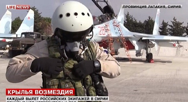 Phi công Nga trước giờ xuất kích tại chiến trường Syria
