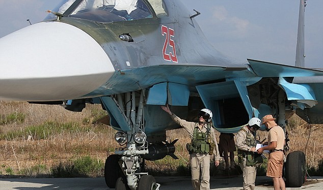 Cường kích Su-34 Nga tham chiến tại Syria