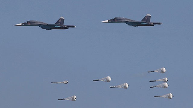 Cường kích Su-34 Nga trút hỏa lực diệt mục tiêu trên chiến trường Syria