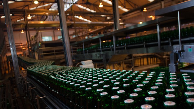 Một góc Nhà máy bia Heineken Việt Nam tại Quận 12.