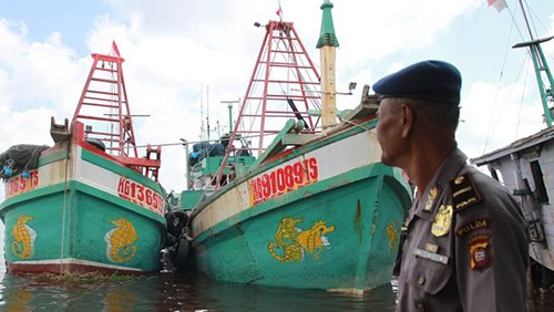 Các tàu cá của Việt Nam bị Indonesia bắt giữ. Nguồn Internet.
