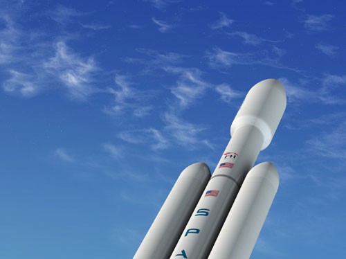 Falcon Heavy dự kiến sẽ thực hiện nhiệm vụ phóng lên vũ trụ vào cuối năm nay và sẽ đưa con người lên mặt trăng vào năm 2018.