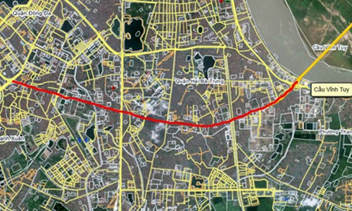 Mô hình dự án đường vành đai II Hà Nội