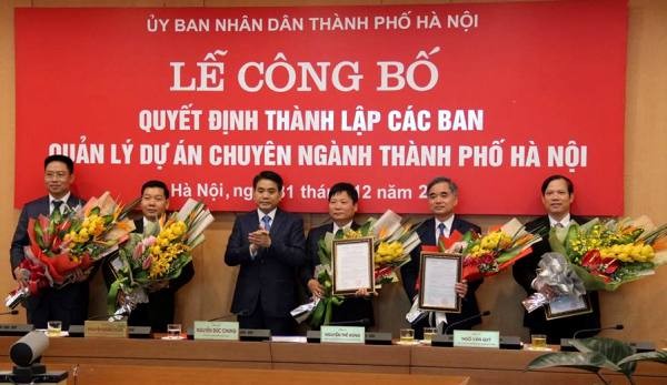 5 Ban Quản lý dự án chuyên ngành của TP Hà Nội được thành lập vào cuối năm 2016. Nguồn Cổng thông tin điện tử Hà Nội