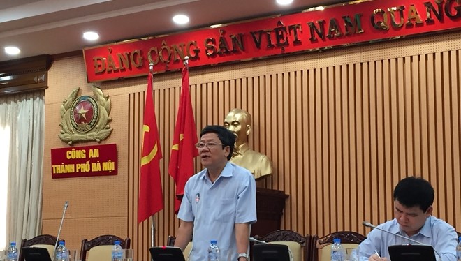 Công an TP Hà Nội tổ chức họp báo, chiều 11-6.