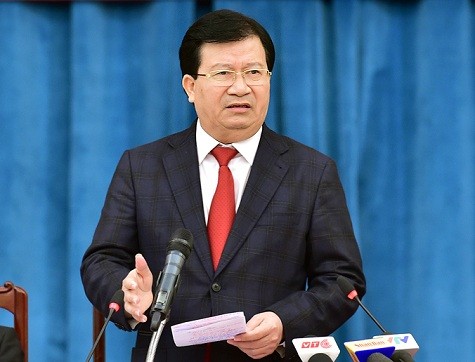 Phó Thủ tướng Trịnh Đình Dũng phát biểu tại Hội nghị tổng kết năm 2016, triển khai kế hoạch 2017 của Bộ Xây dựng.