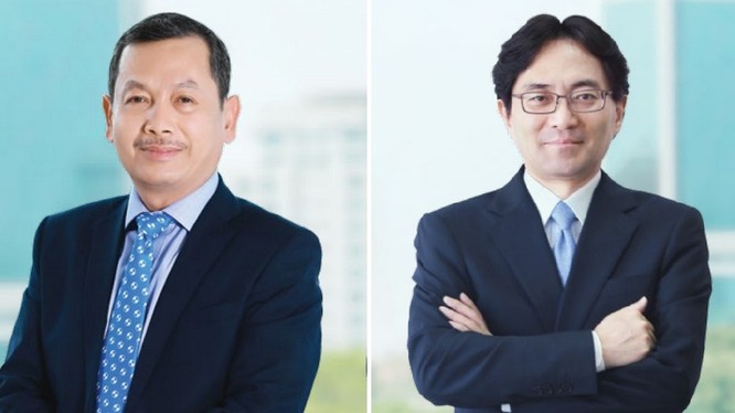 Hai tân Phó Chủ tịch HĐQT Eximbank, ông Đặng Anh Mai và ông Yasuhiro Saitoh.