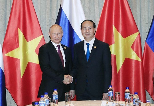 Chủ tịch nước Trần Đại Quang và Tổng thống Nga Putin (ảnh: TTXVN)