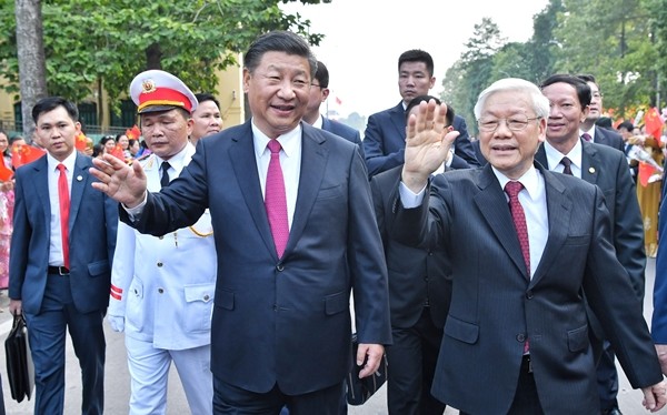  Tổng bí thư Nguyễn Phú Trọng và Tổng bí thư, Chủ tịch Trung Quốc Tập Cận Bình - Ảnh: VnExpress