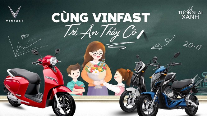 Trong tháng 11 VinFast triển khai chương trình “Cùng VinFast tri ân Thầy cô”