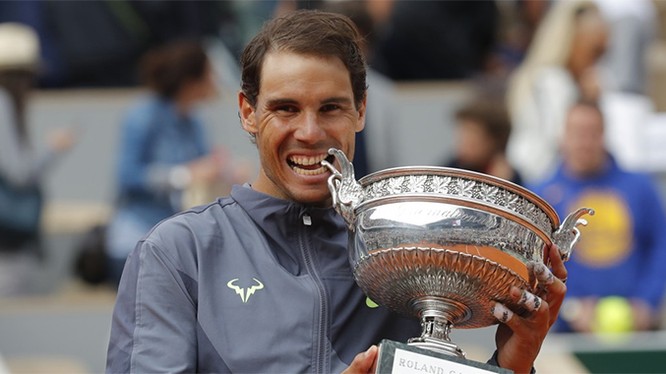 Chiến thắng này giúp Nadal lập kỷ lục 12 lần đăng quang vô địch giải Grand Slam này (trong đó có 3 năm liên tiếp trở lại đây). Ảnh ATP.