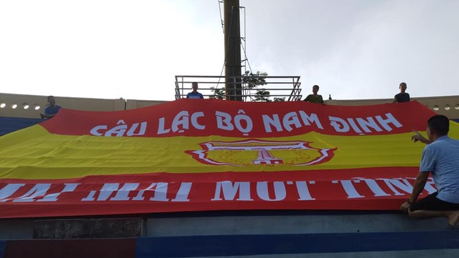 Nam Định- Mãi mãi một tình yêu. Ảnh Hội CĐV Nam Định.