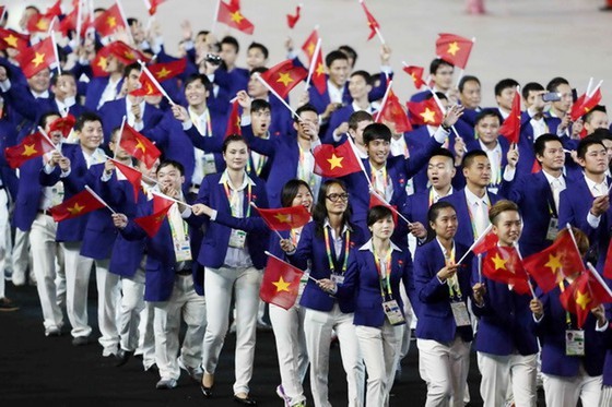 Đoàn thể thao Việt Nam tham dự Đại hội thể thao Đông Nam Á (SEA Games) lần thứ 30 tại Philippines sẽ gồm 856 thành viên. Ảnh TTXVN.