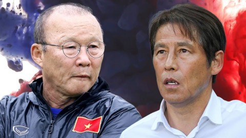  HLV Nishino Akira và Park Hang-seo, hai ông thầy hàng đầu khu vực lại có màn tái đấu. Ảnh AT