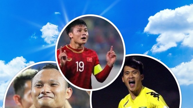  3 cầu thủ Việt Nam là Công Vinh, Trọng Hoàng và Quang Hải đã vinh dự có tên đội hình xuất sắc nhất thập kỷ (2010 - 2019) của bóng đá khu vực Đông Nam Á. Ảnh AT