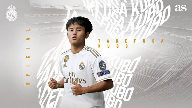 Cầu thủ thuộc biên chế Real Madrid Takefusa Kubo (2001) đang có mùa giải để lại dấu ấn ngoài mong đợi. Ảnh CLB RM.