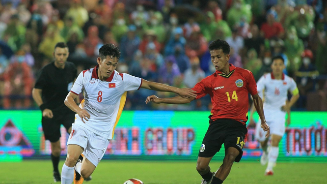 Chiến thắng 2-0 trước một đội yếu như U23 Timor Leste không làm người hâm mộ hài lòng. Ảnh VFF.
