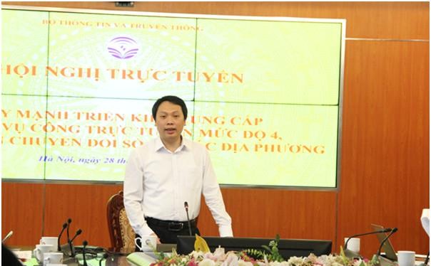 Thứ trưởng Nguyễn Huy Dũng phát biểu tại Hội nghị . Ảnh Mic