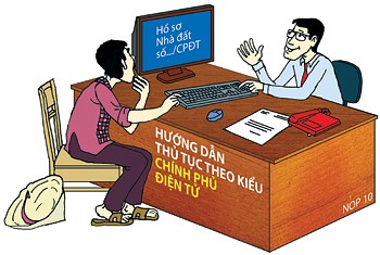 Chính phủ Điện tử chưa thể hiệu quả do yếu tố nhân sự và tiền lương. Biếm họa của PC World Vietnam 