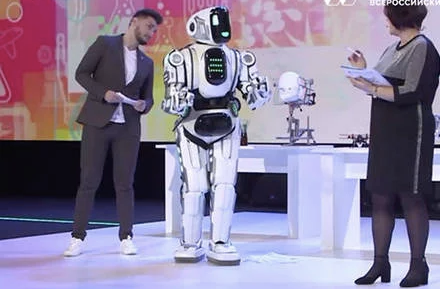 Robot Boris xuất hiện trong sự kiện ở Nga. ẢNH: YOUTUBE