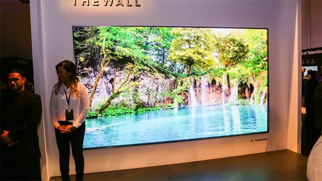 Tivi “The Wall” của Samsung tại CES 2019. ẢNH CHỤP MÀN HÌNH CNET